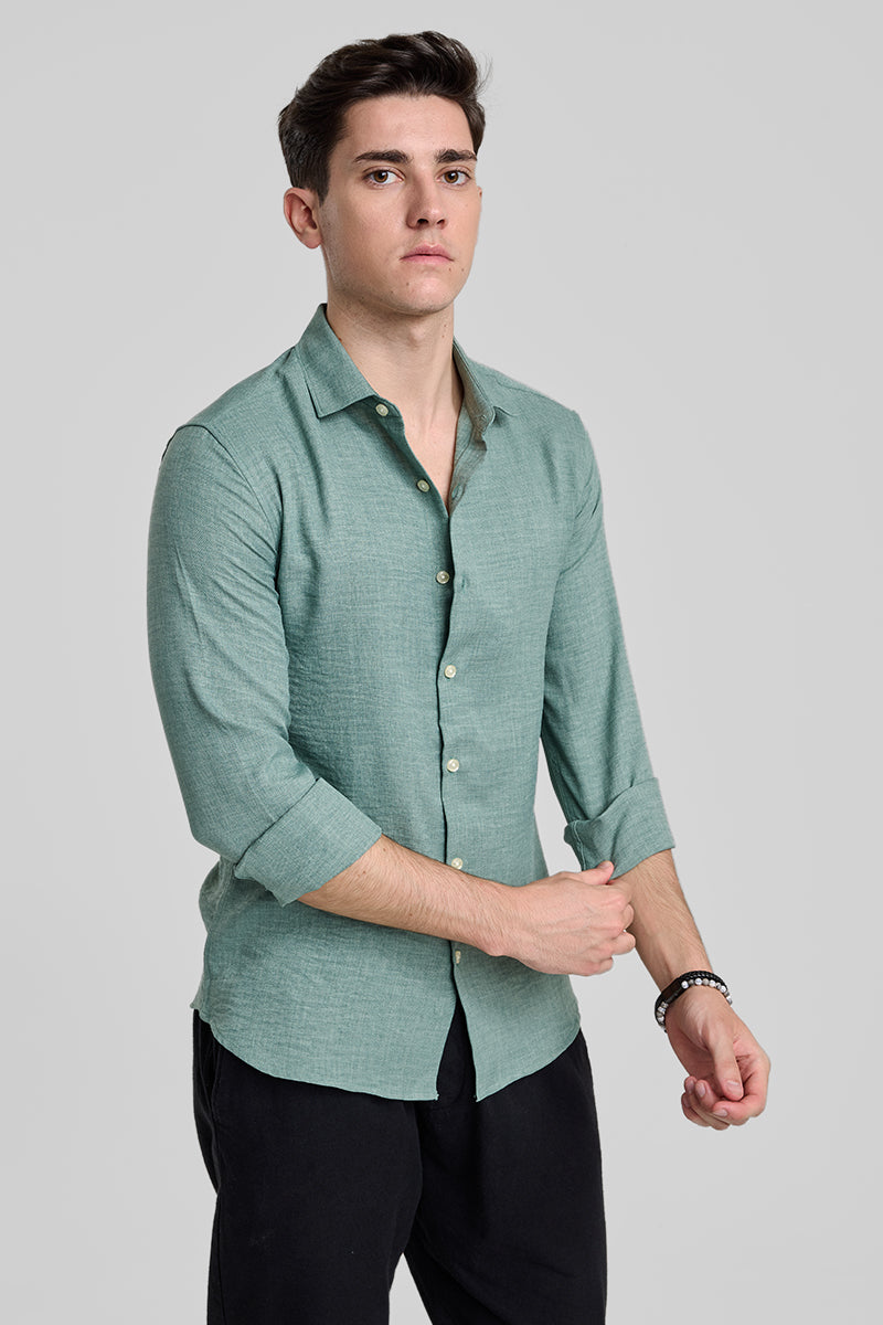 Mint Green Slim Fit Shirt