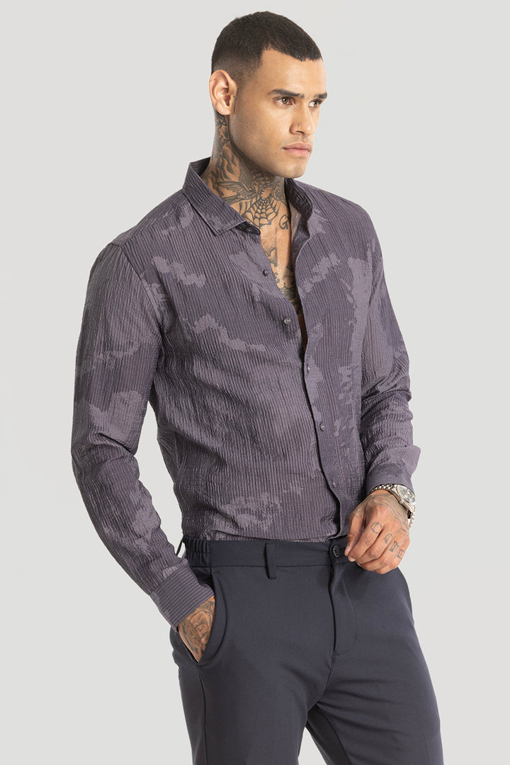 Purple Crushed Abstract Shirt