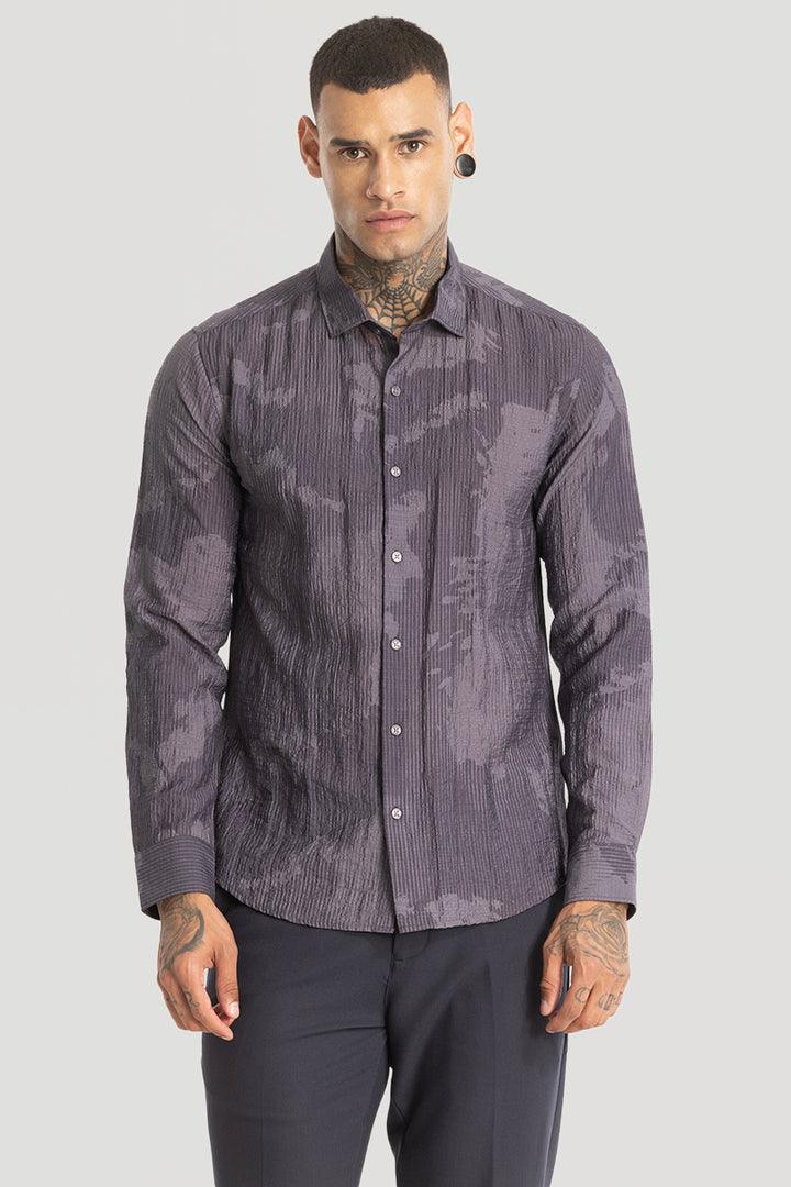 Purple Crushed Abstract Shirt