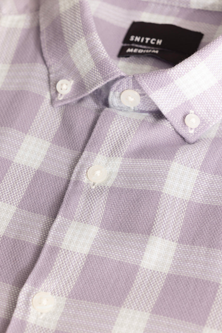 Lavender Tartan Checks Shirt