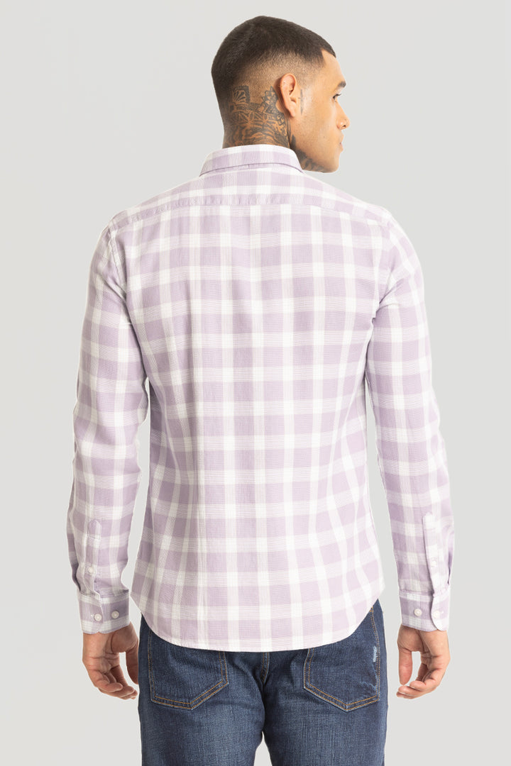 Lavender Tartan Checks Shirt