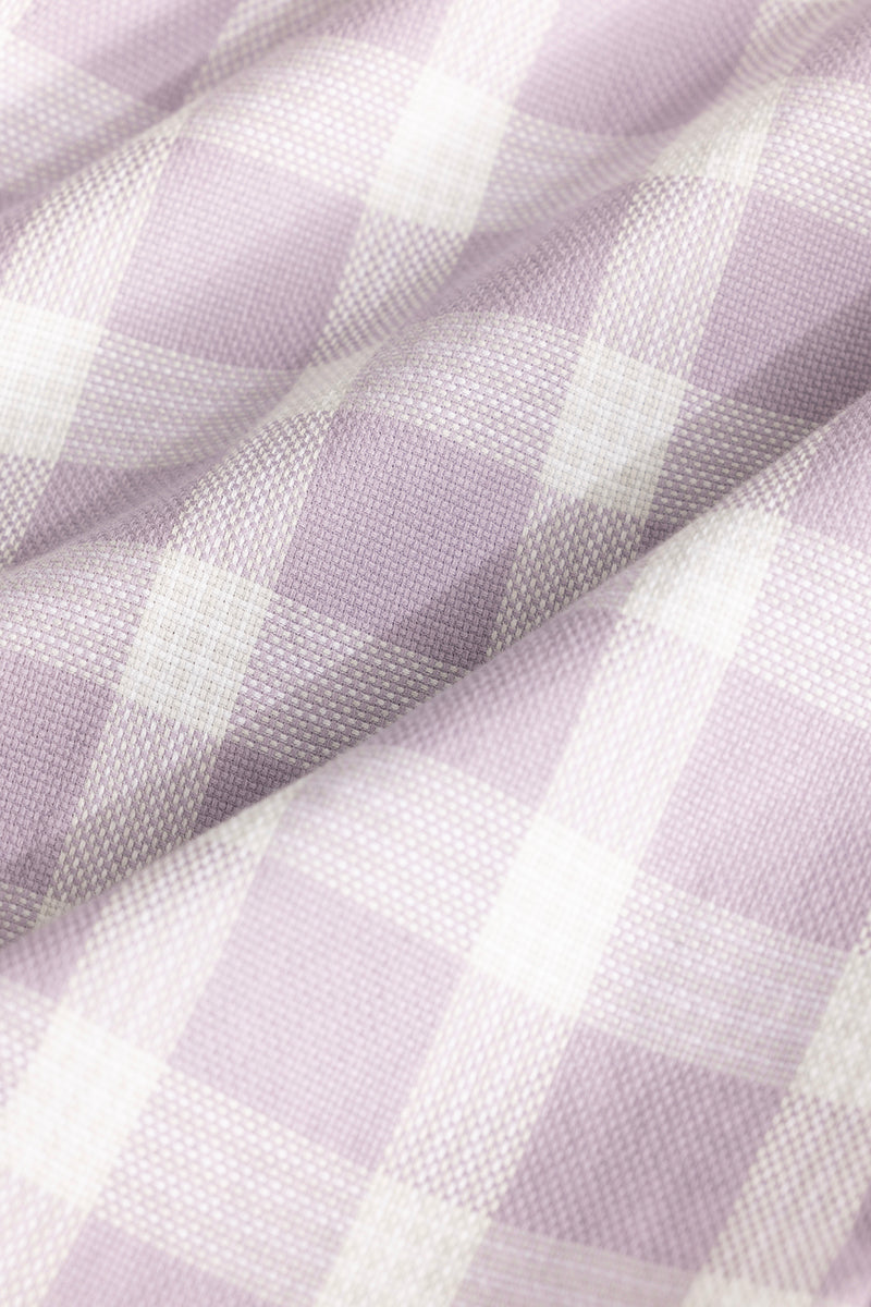 Lavender Tartan Checks Shirt