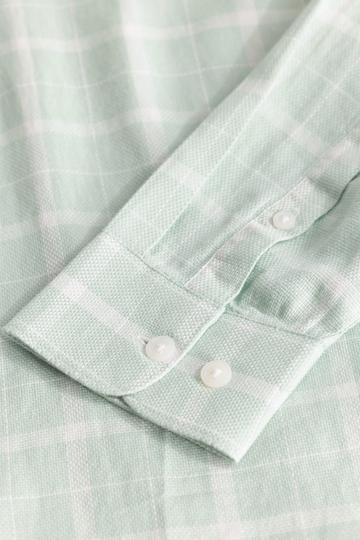 Light Green Tartan Checks Shirt