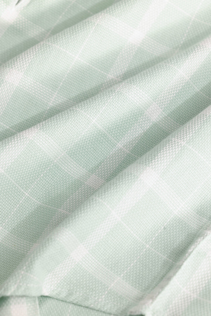 Light Green Tartan Checks Shirt