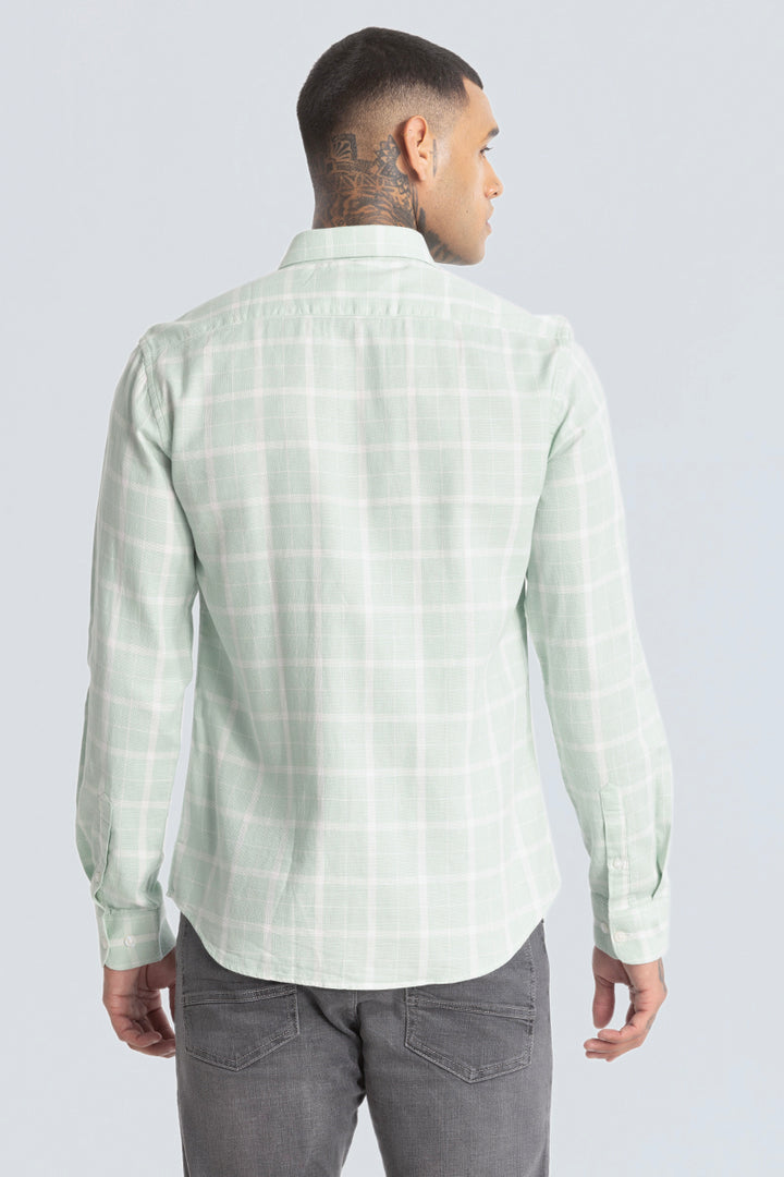 Light Green Tartan Checks Shirt