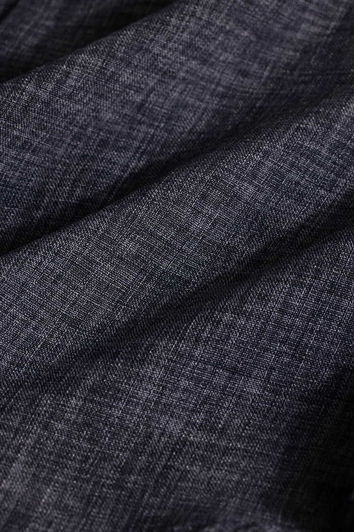 Charcoal Grey Textured Slim Fit Shirt