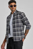 Grey Checks Slim Fit Shirt