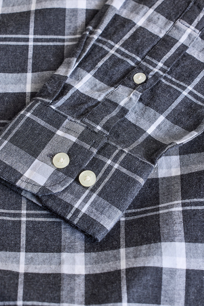 Grey Checks Oxford Shirt