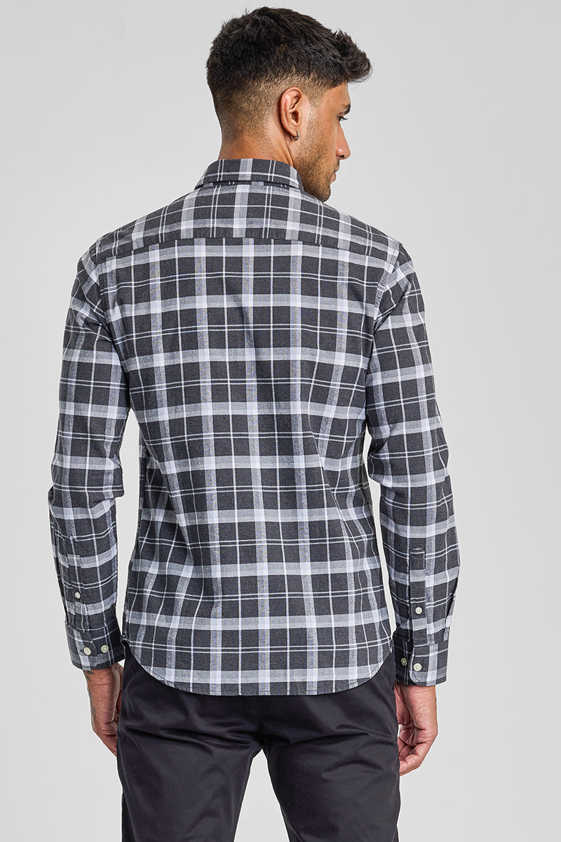 Grey Checks Oxford Shirt