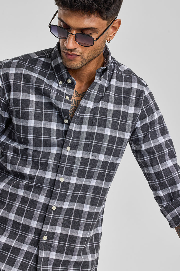 Grey Checks Oxford Shirt