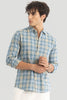 Blue Checks Linen Blend Shirt