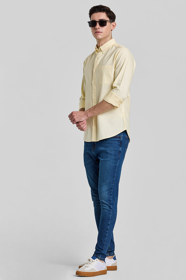 Yellow Solid Oxford Shirt