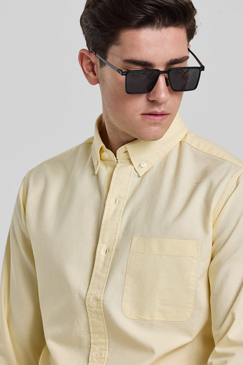 Yellow Solid Oxford Shirt