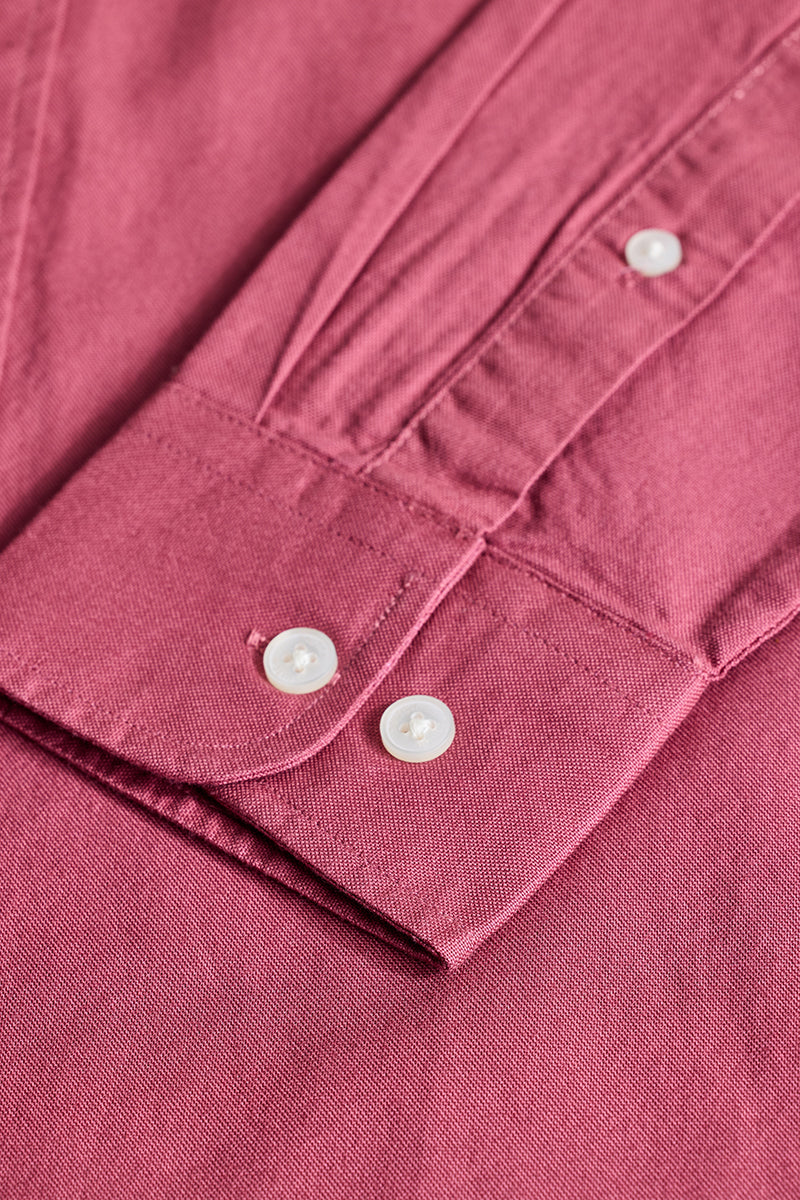 Pink Solid Oxford Shirt