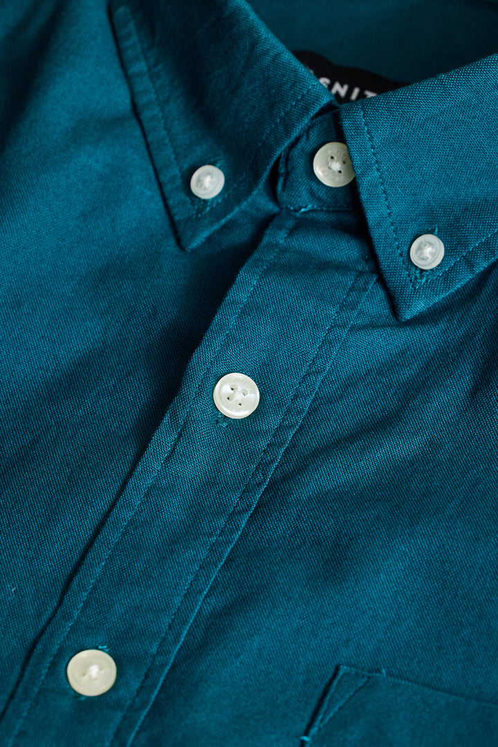 Teal Solid Oxford Shirt