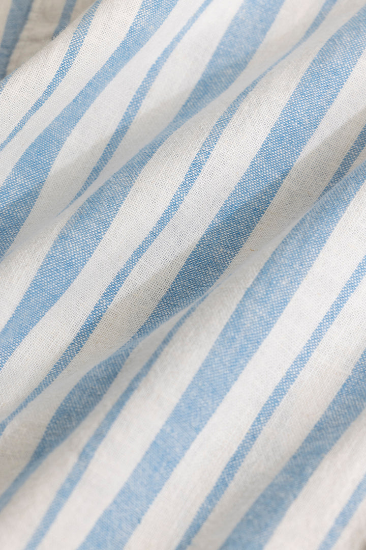 Blue Stripes Linen Blend Shirt