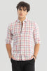 Pink Checks Linen Blend Shirt