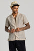 Beige Cuban Crochet Shirt