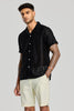 Black Cuban Crochet Shirt