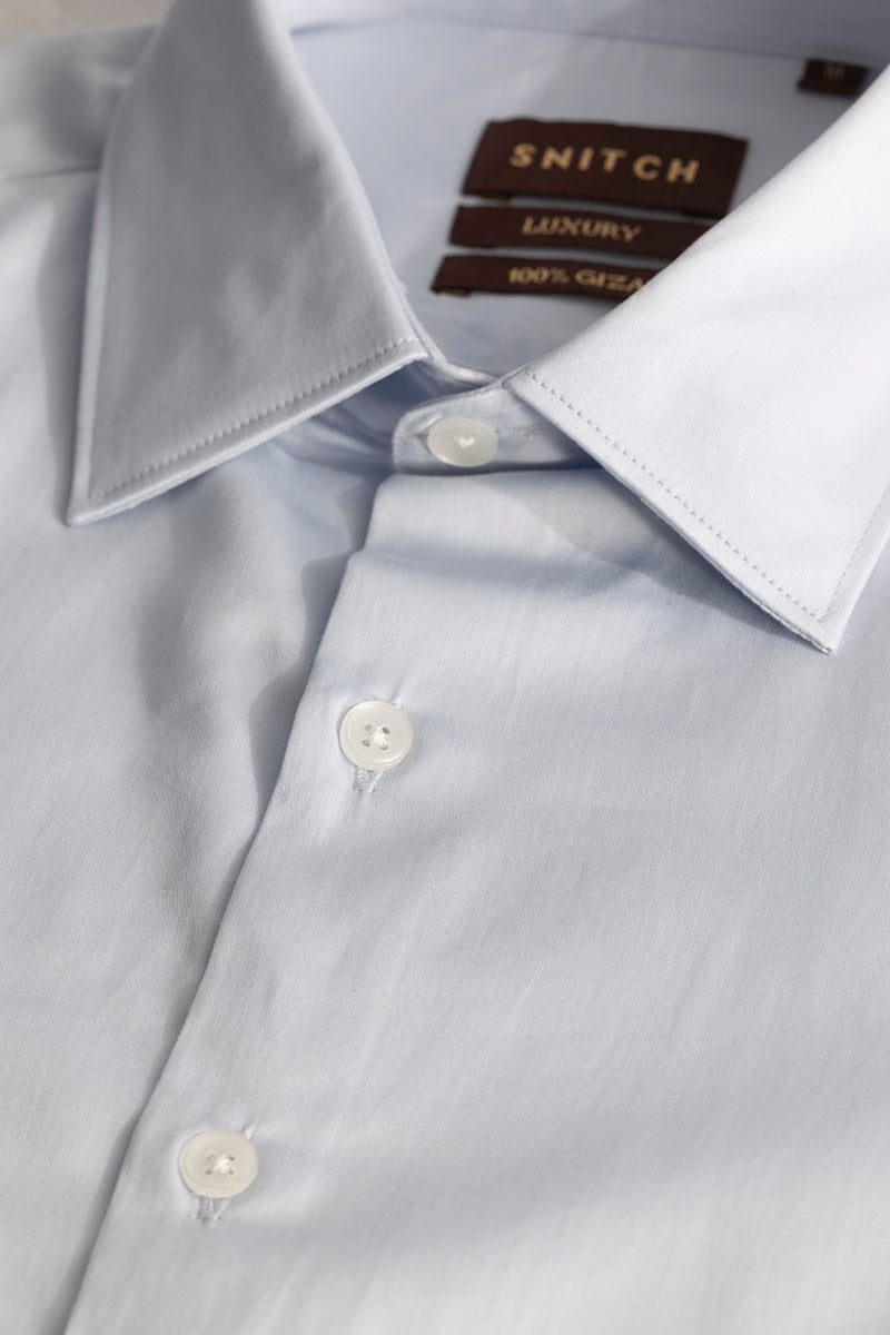 Powder Blue Giza Cotton Shirt