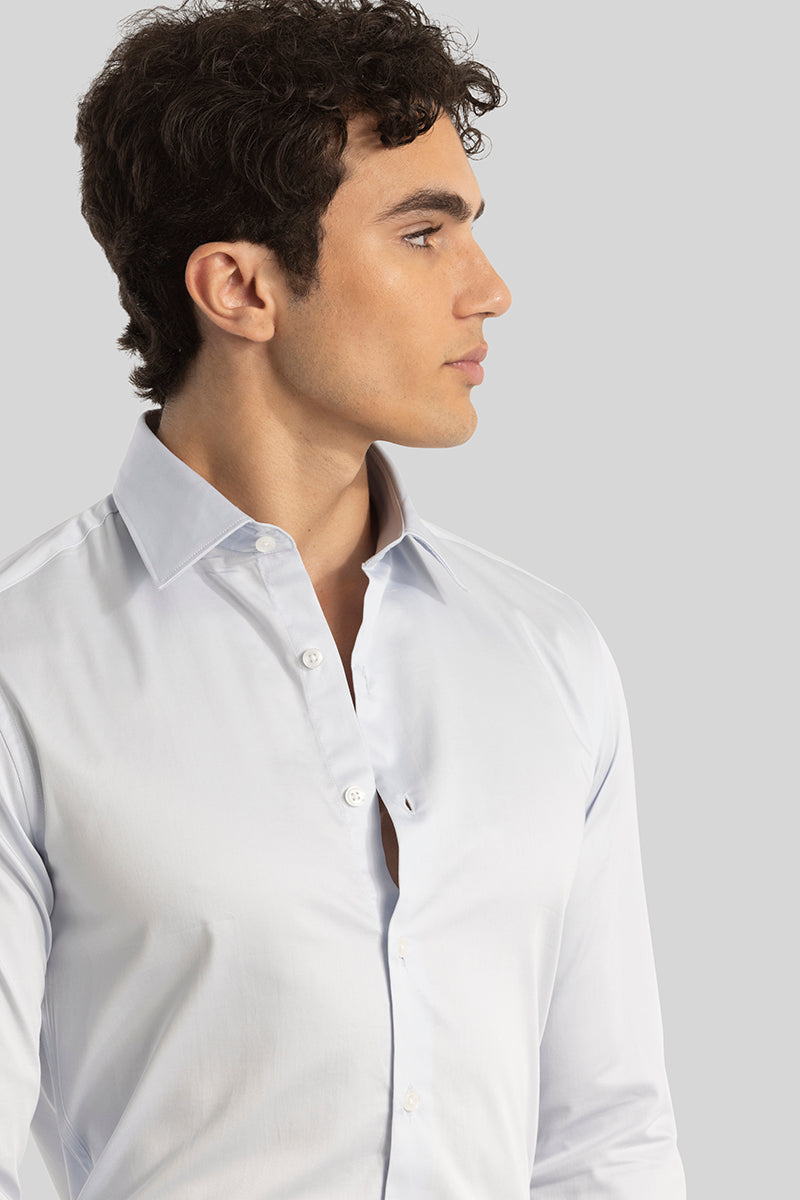 Powder Blue Giza Cotton Shirt