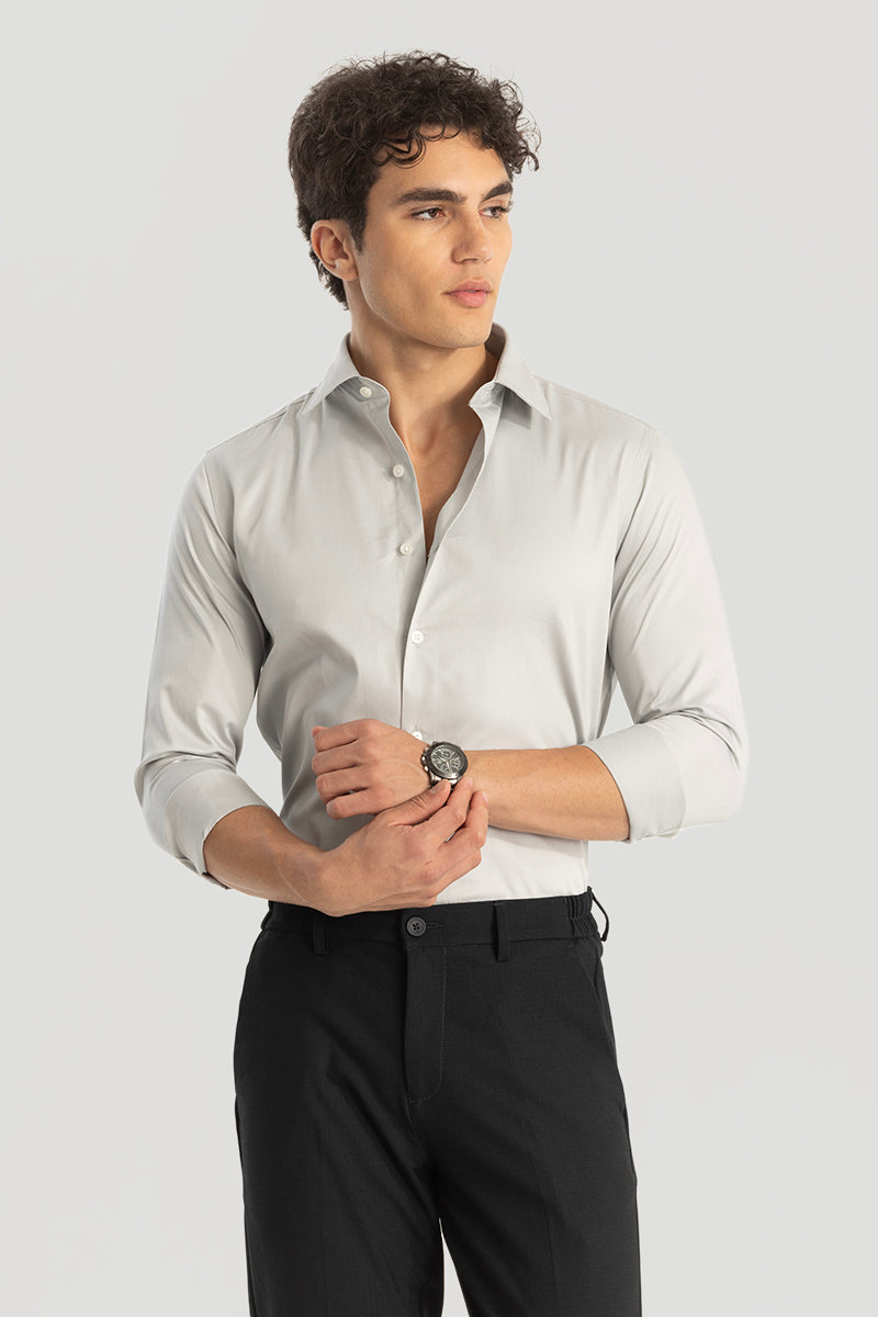 Light Grey Giza Cotton Shirt