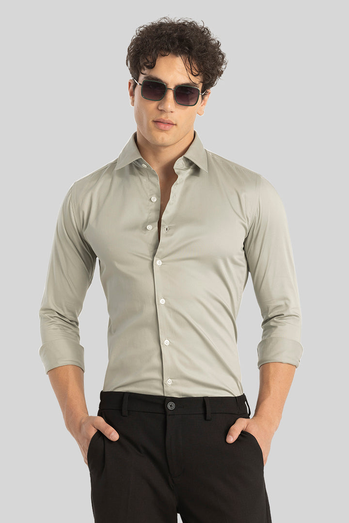 Light Green Giza Cotton Shirt