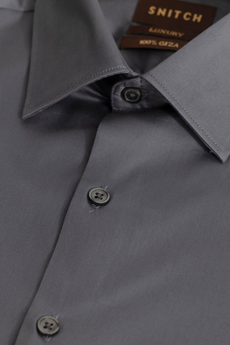 Grey Giza Cotton Shirt