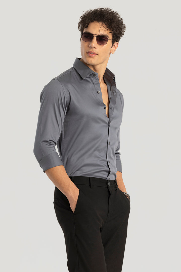 Grey Giza Cotton Shirt