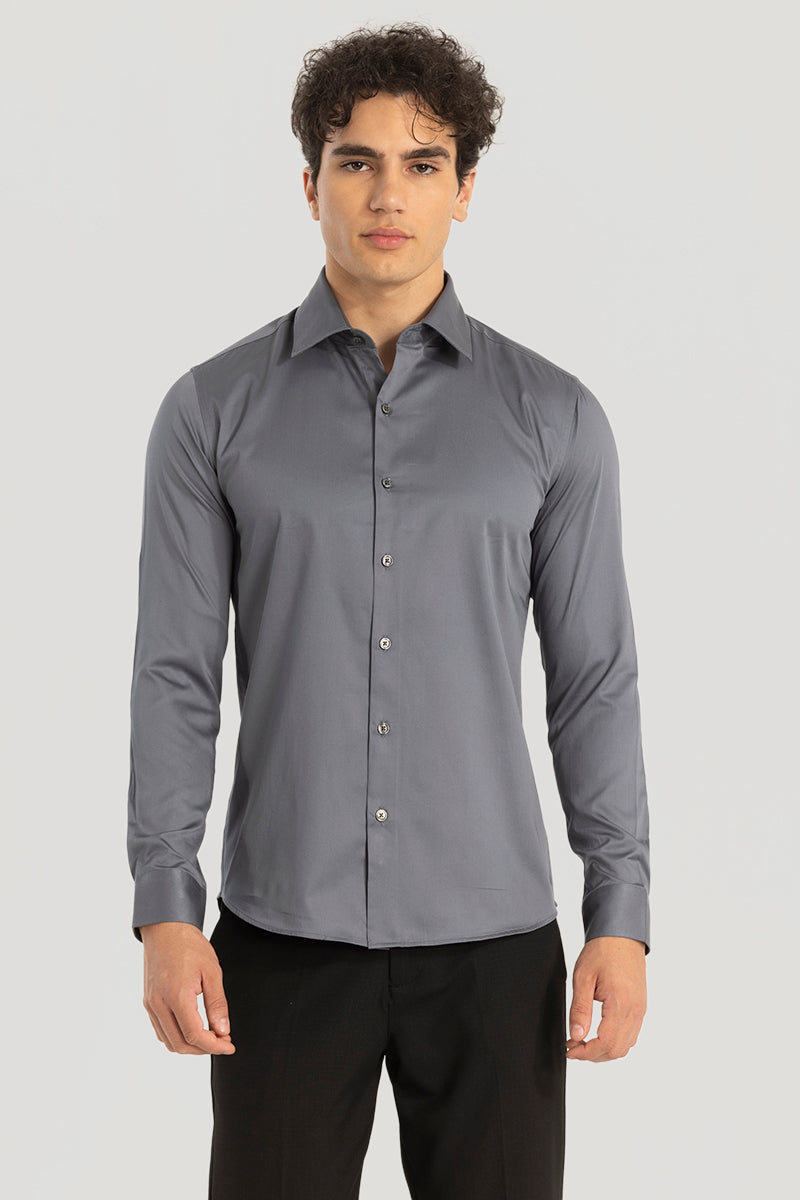 Grey Giza Cotton Shirt