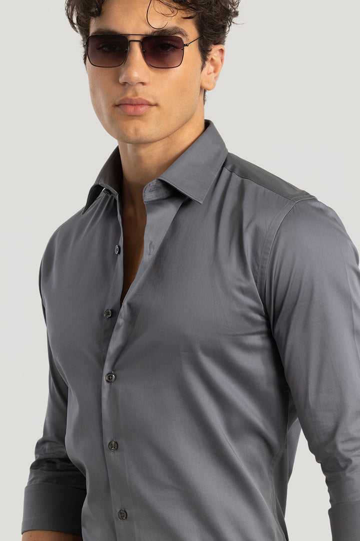 Grey Giza Cotton Shirt