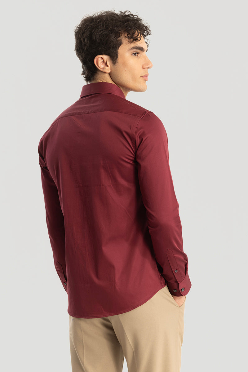 Red Giza Cotton Shirt