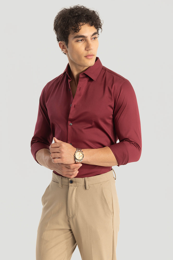 Red Giza Cotton Shirt