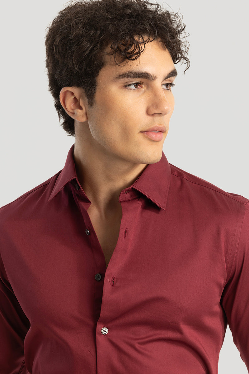 Red Giza Cotton Shirt