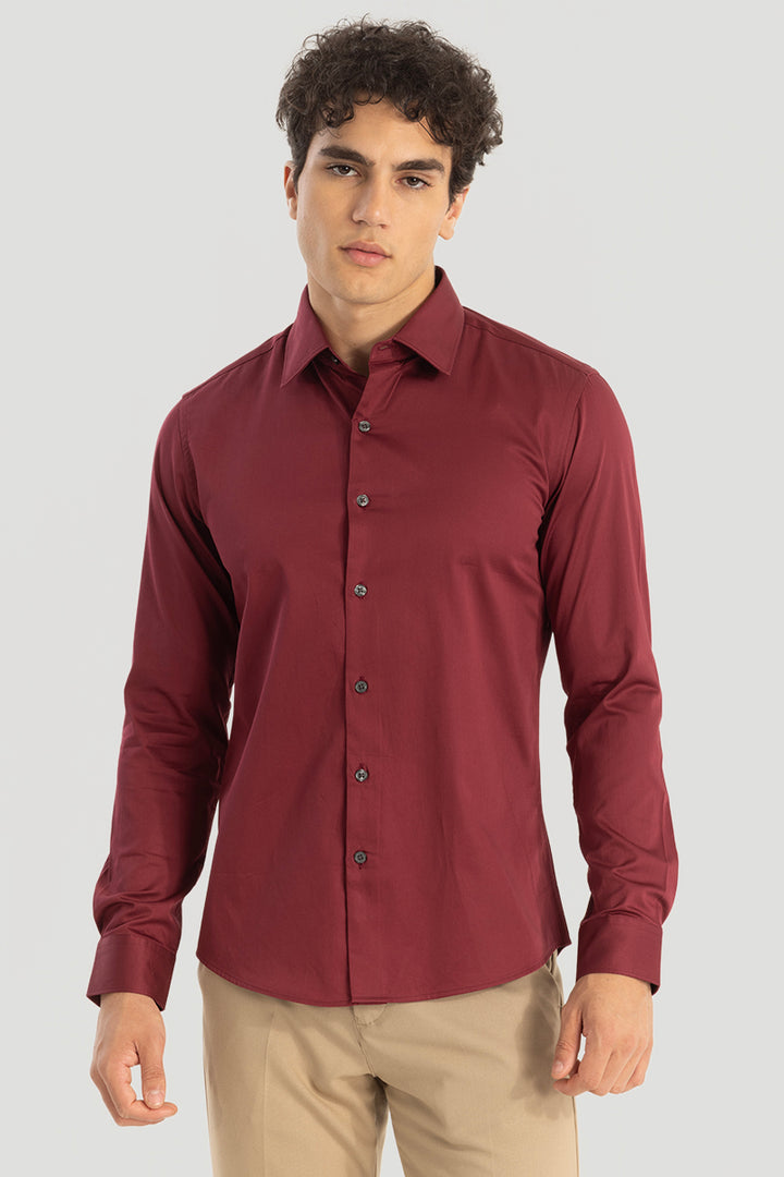 Red Giza Cotton Shirt