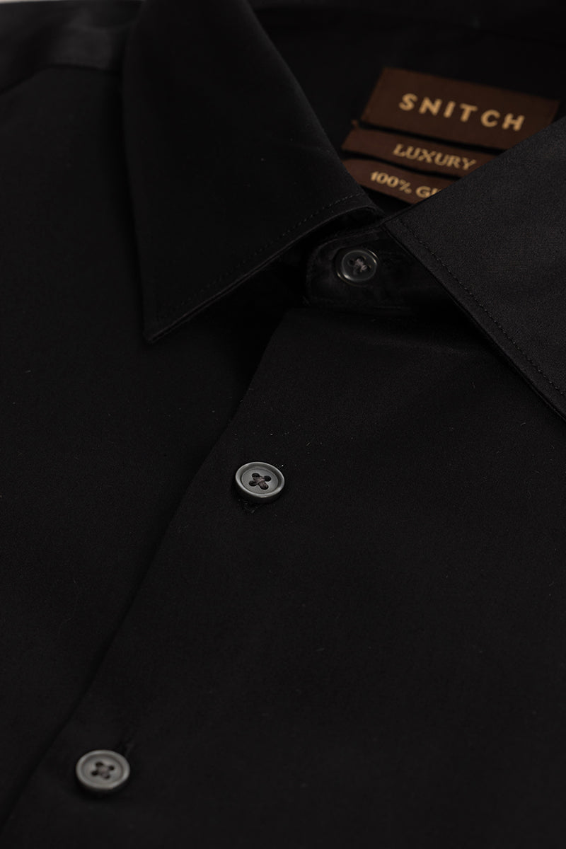 Black Giza Cotton Shirt