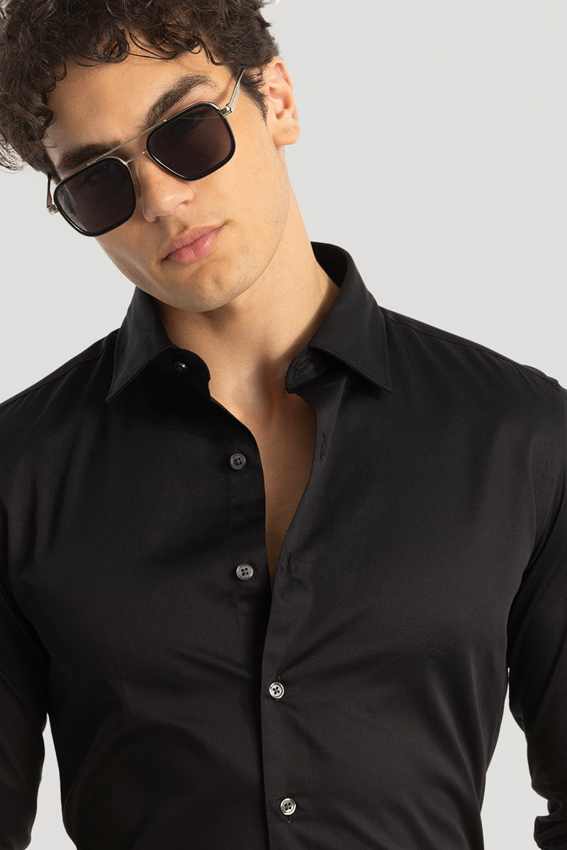 Black Giza Cotton Shirt