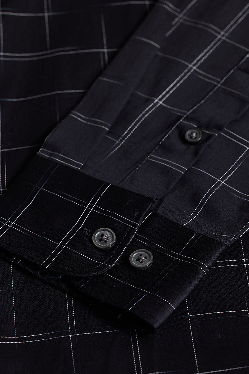 Black Checks Slim Fit Shirt