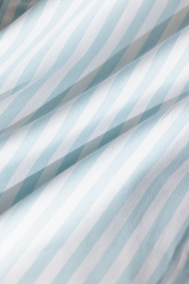 Light Blue Twill Stripes Shirt