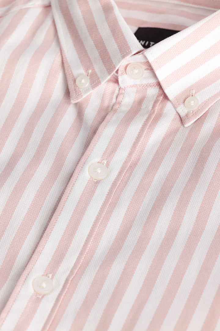 Light Pink Twill Stripes Shirt