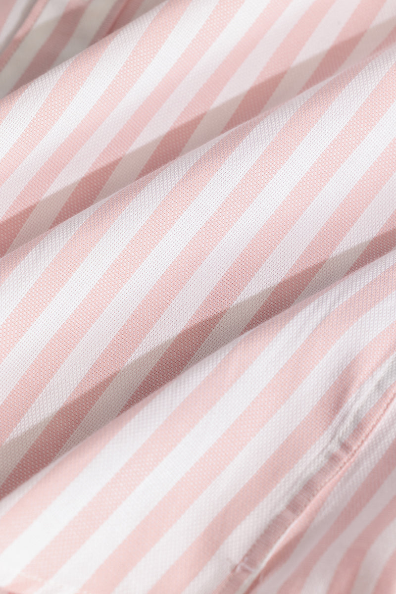 Light Pink Twill Stripes Shirt