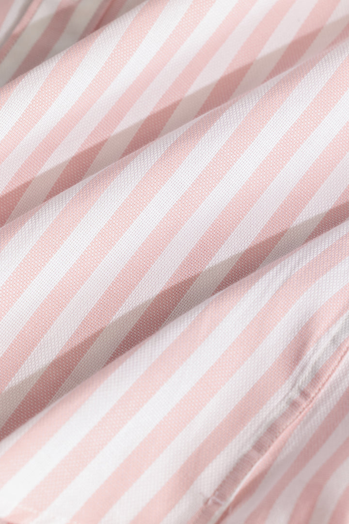 Light Pink Twill Stripes Shirt