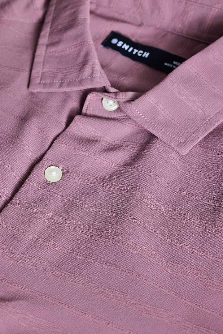 Mauve Self-Design Shirt