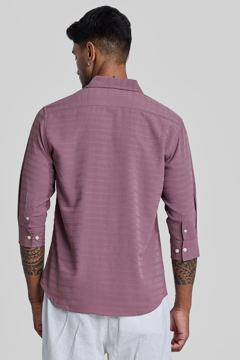 Mauve Self-Design Shirt