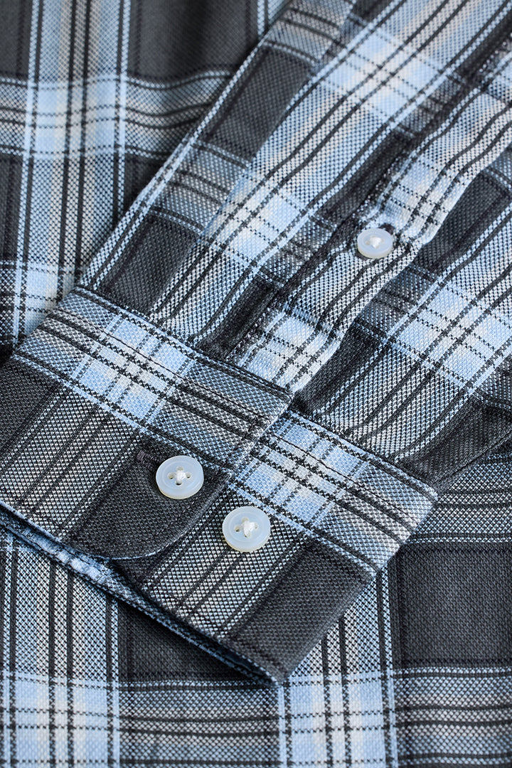 Grey Checks Slim Fit Shirt