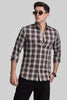 Brown Checks Slim Fit Shirt