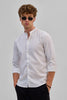 White Mandarin Slim Fit Shirt