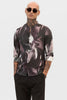 Mauve Abstract Mandarin Shirt