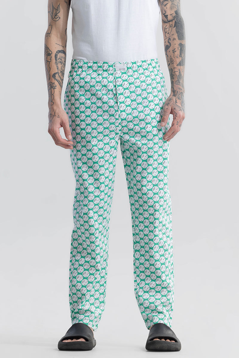 Dice Print Aqua Green Pyjama