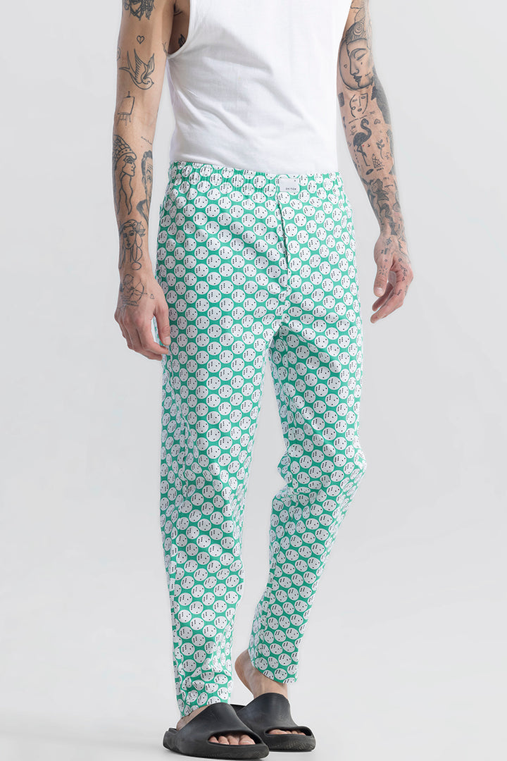 Dice Print Aqua Green Pyjama